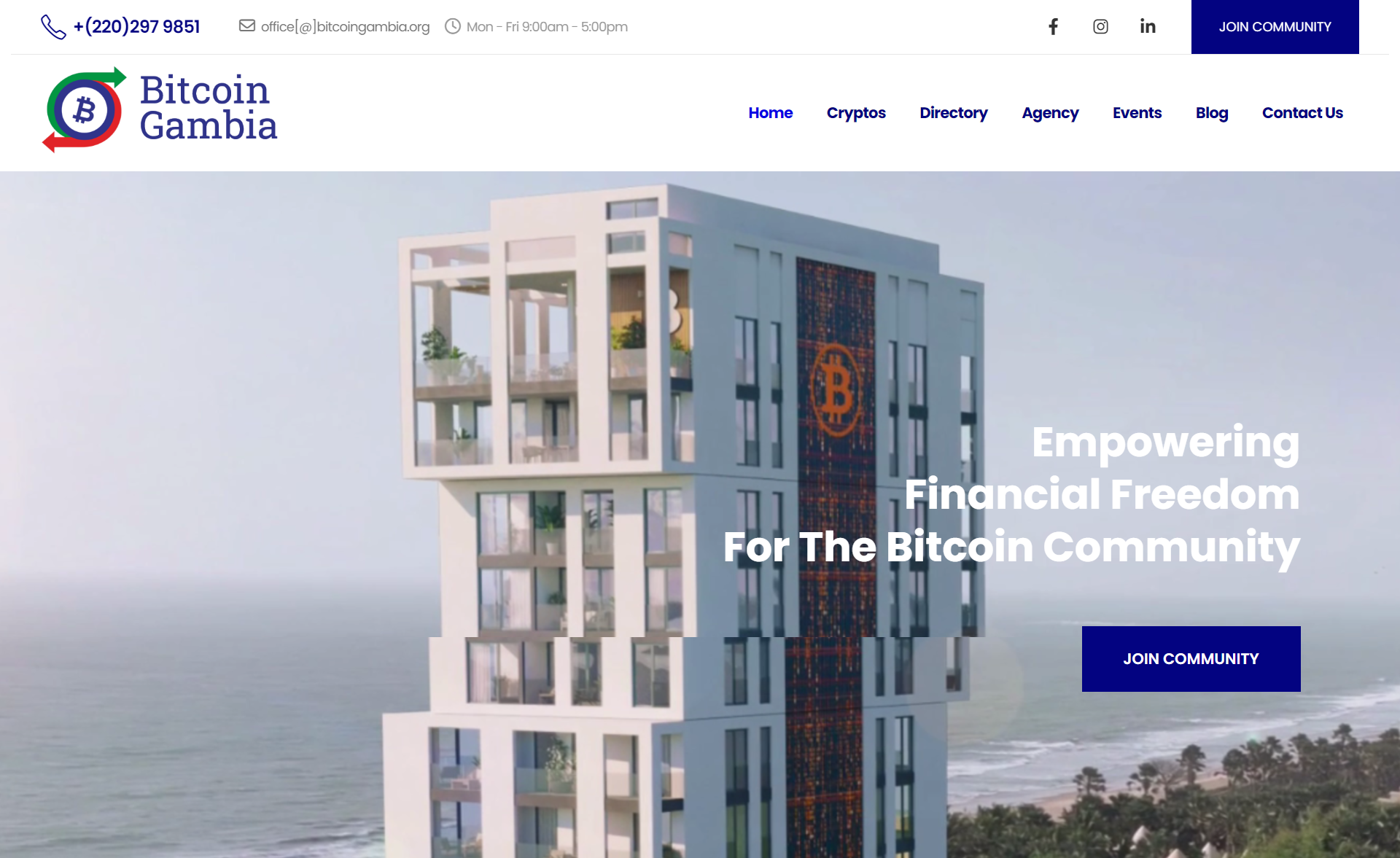 Bitcoin Gambia website